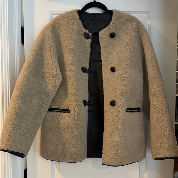 Mango Shearling toggle coat - Picture 5 of 7